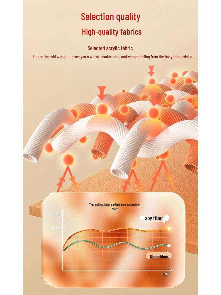 Unisex Thick Knit Wool Ski Beanie - Warm Striped Duckbill Hat for Outdoor Winter