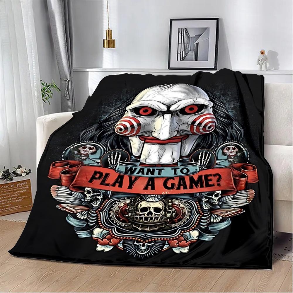 Saw X Horror Thriller Movie Printed Blanket Picnic Blankets Warm Blanket Soft and Comfortable Blanket Home Travel Birthday Gift