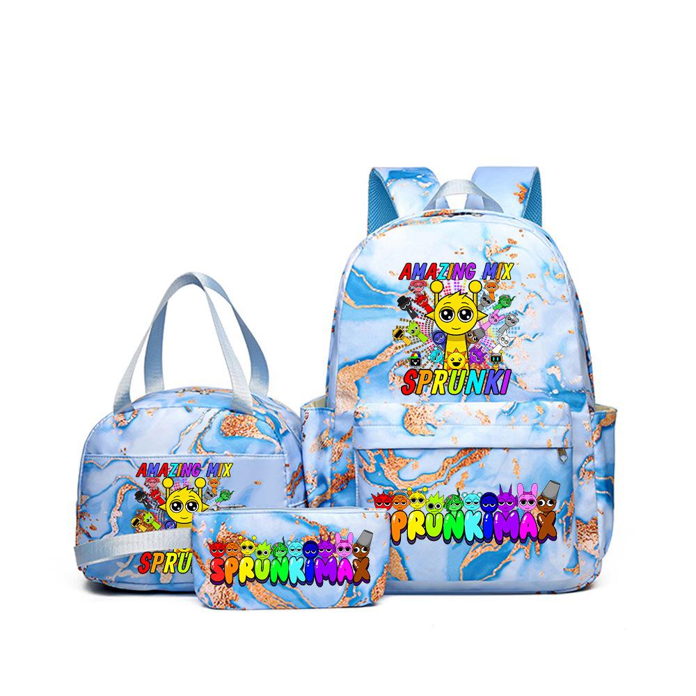 Rhythm box sprunki peripheral schoolbag boys and girls schoolbag primary school junior high school students backpack D