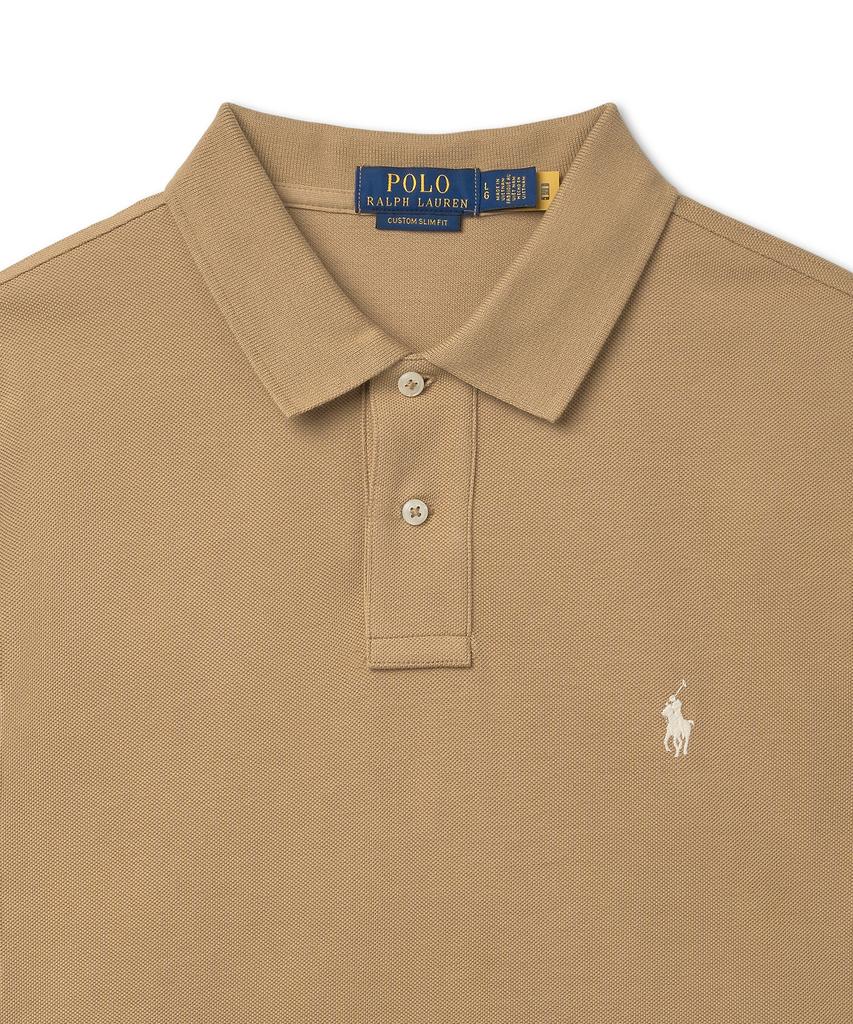POLO RALPH LAUREN Custom Slim Fit Mesh Polo Shirt - Medium Beige