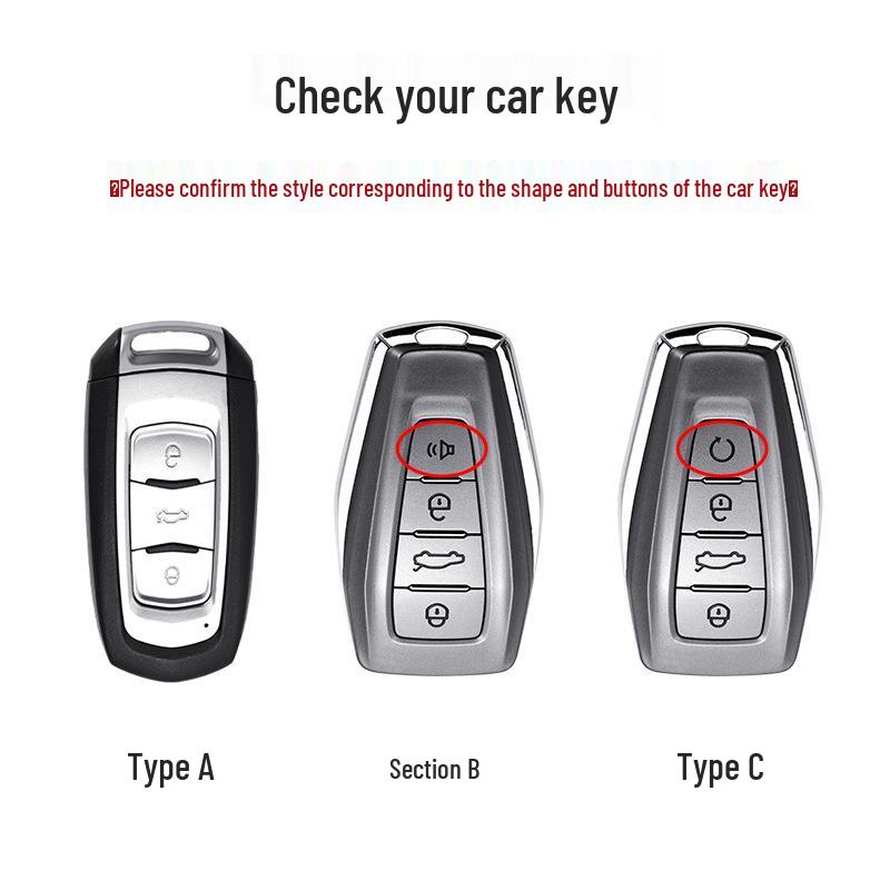 Compatible Key Case for Geely Models: Xingrui, Xingyue L, Binrui, Boyue, Bin Yue, Panda, Yuan, Guo X6, Jiaji Three-color