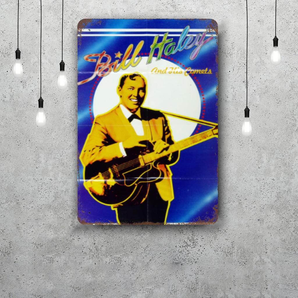 Bill Haley Retro Vintage Tin Sign Poster Decorative Plaque Metal Plate Wall Decor
