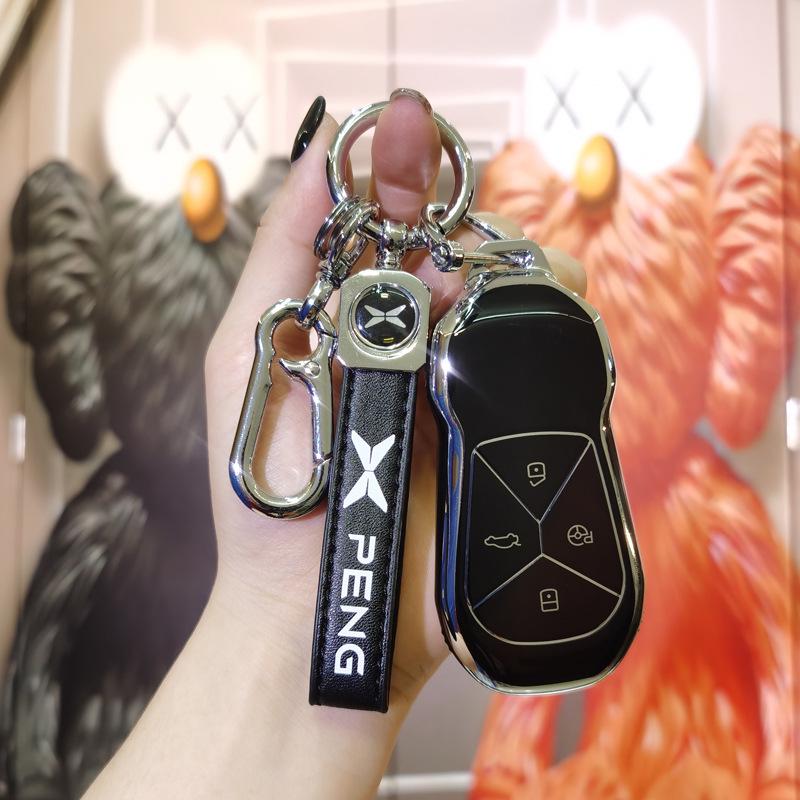 Key Case for 2022 Xpeng P7/P5/G3/G3i - Women's Car Key Shell with Buckle