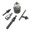 Drill Chuck Conversion Kit Easy to Install Converter Tool Replacement 1/2" Plus Shank Alloy 1/2" Hex Shank for Garage Workshop