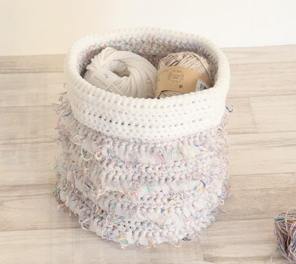 

Sawada Knitting Kit Basket Kit Gray White NAILY A-001