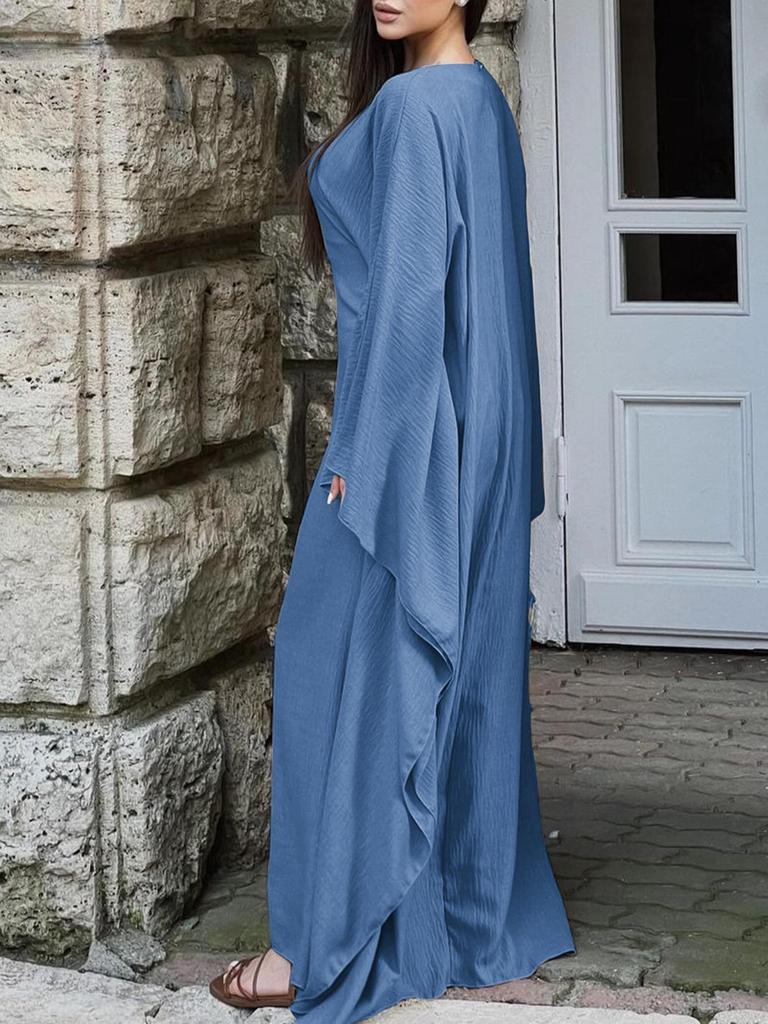 Kai Kuo Elegant Long-Sleeved European & American Fashion Dress for Women 2025 Autumn/Winter