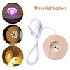 Figure Display Stand Minimalistic Wide Application 3 Colors USB Port 1.2W Illumination Oak DIY Wood Lamp Base Night Supply