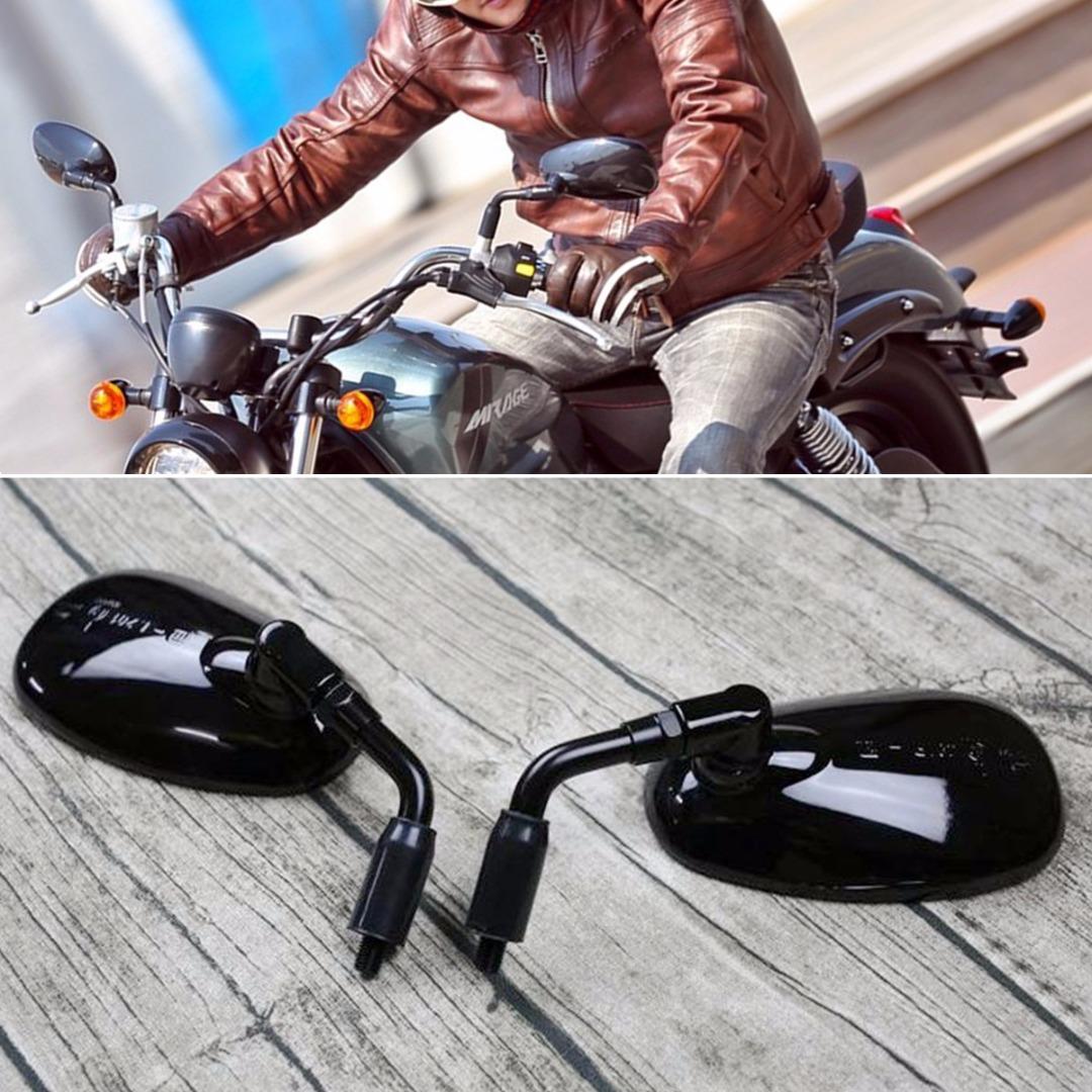 

Black 10mm ABS Motorcycle Rearview Side Mirror fit Harley Scooter GV250