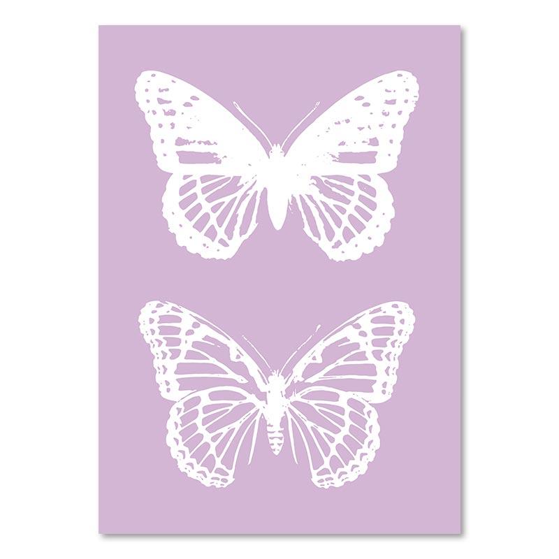 

Датский пастельный постер, эстетический красочный холст, картина, Радуга, фиолетовый, зеленый, сердце, бабочка, цветок, настенный художественный принт, декор для спальни 21x30cm No Framed