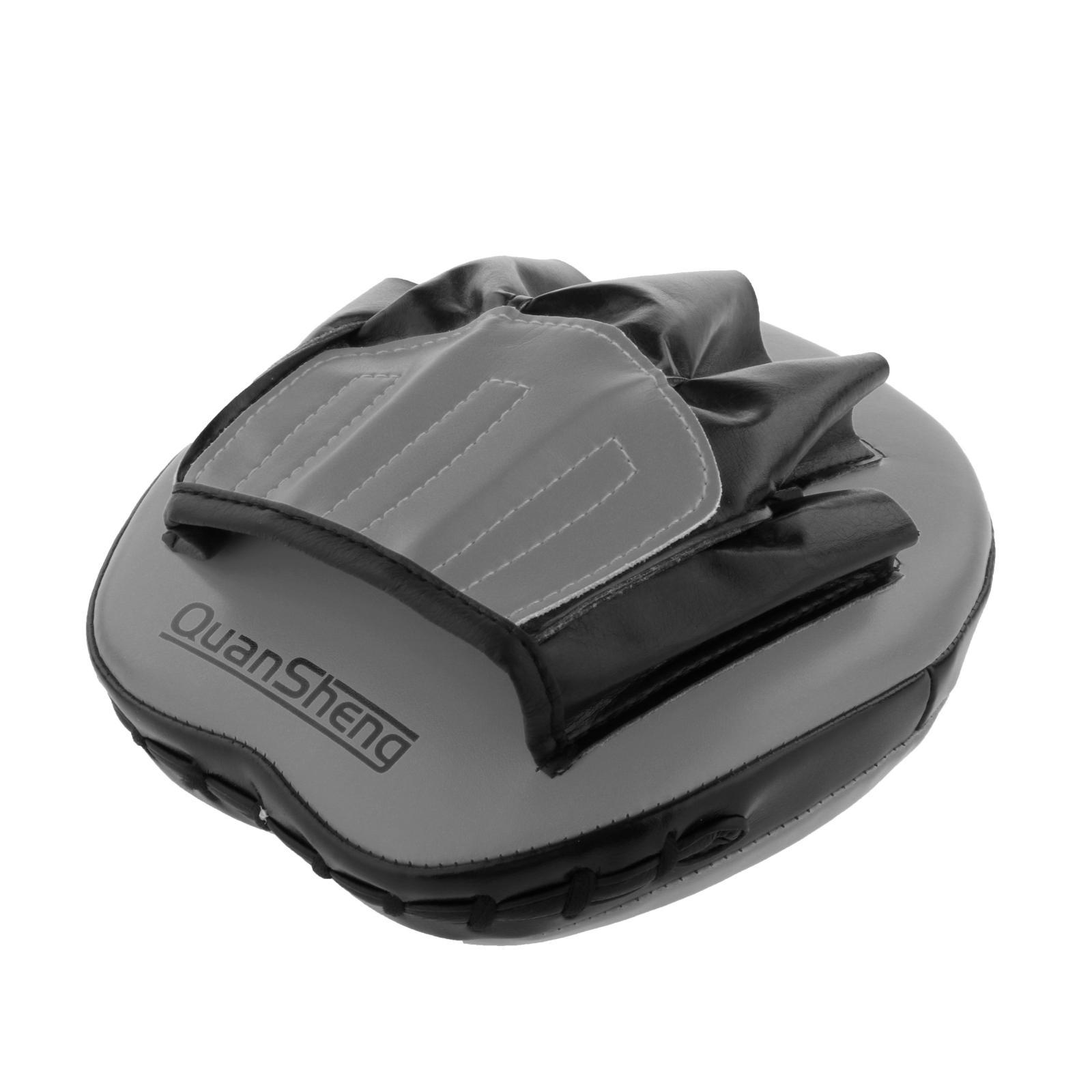 

Боксерские Перчатки-Митты MMA из Искусственной Кожи, Изогнутая Подушка-Мишень для Тайского Бокса серый