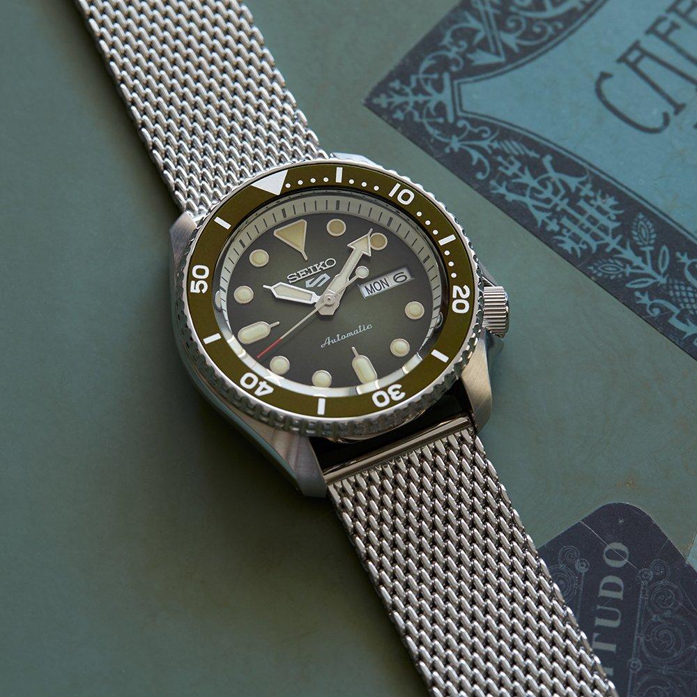 Seiko Reloj para Hombre 5 Sports SRPD75K1 Esfera Verde Automático