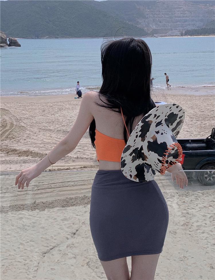 High Waist Slim Fit Women's Summer Mini Skirt - Anti-Exposure, Plus Size Available, Perfect for Hot Weather