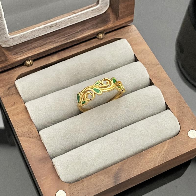 Cute Romantic Purple Four Leaf Zircon Flower Adjustable Rings for Women Gold Color Stainless Steel Jewelry Gift Anillos De Mujer