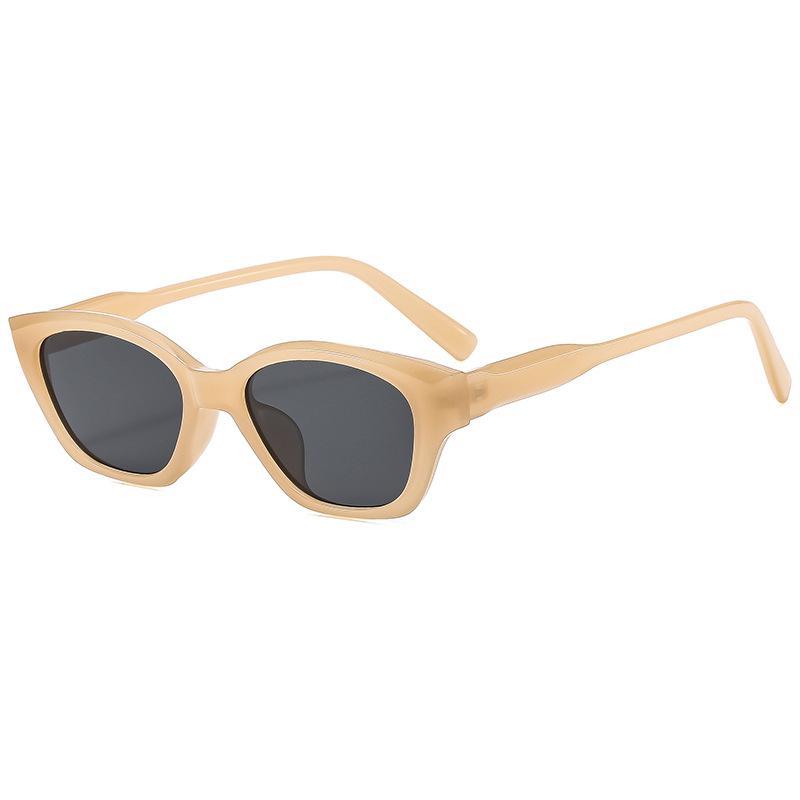 1Pc New Trendy Cool Cat-Eye Black Frame Sunglasses, Unisex, Uv Protection, Stylish for Street Photography, Vacation