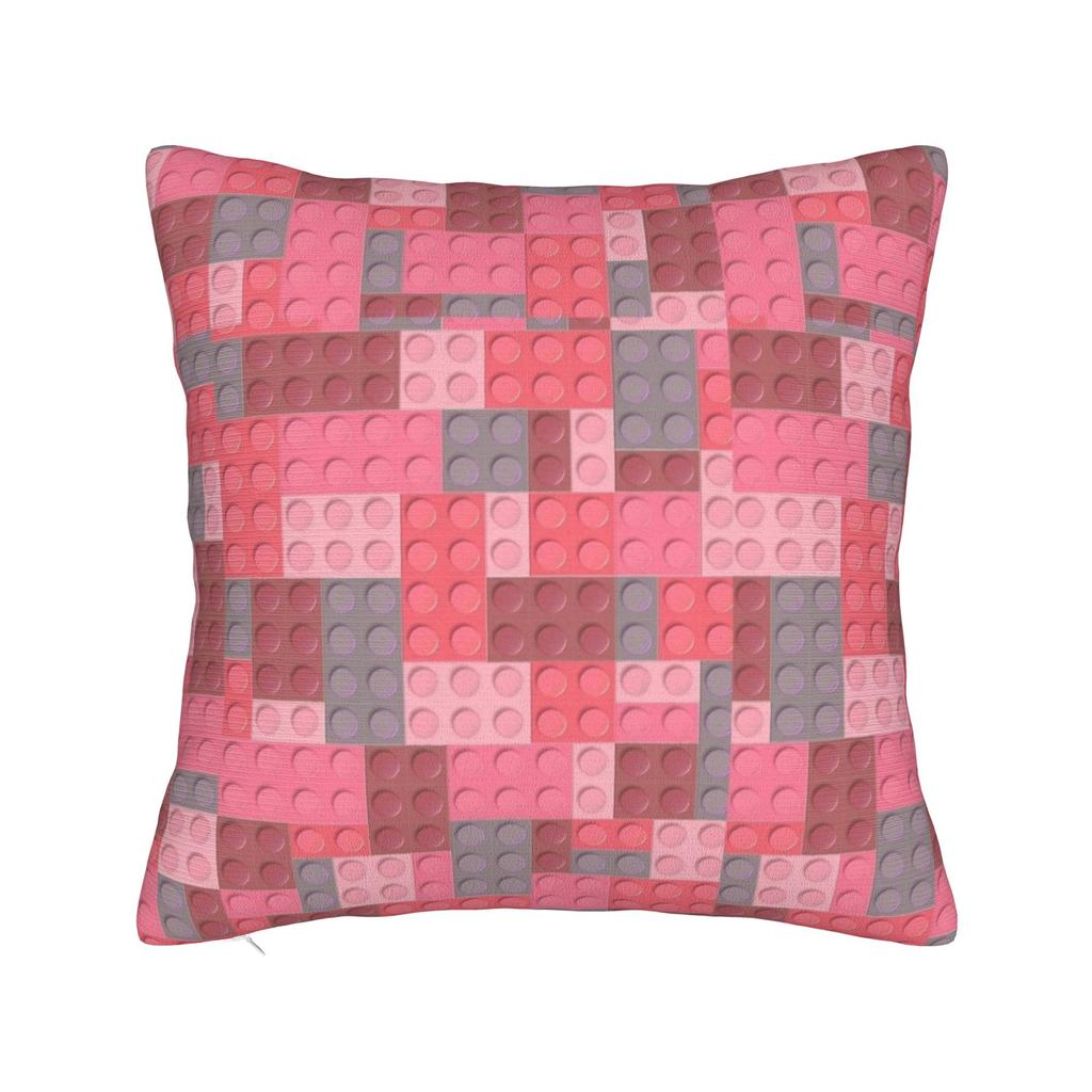 Candy Multicolor Building Blocks Pattern Pillow Cover Comfy Cushion Cover Funny Pillow Case For Living Room Chair
