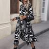 Autumn Fashion Women's Long Sleeve Lapel Dress Women