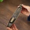 Traditional Boat-Shaped Metal Incense Burner with Rowing Figurine for Festive Occasions
