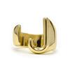 Ring - LUXENTER - Letter J - 18k Gold Plated - Adjustable Size - White Zirconia