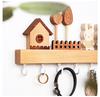 Nordic No-Drill Solid Wood Key Hook for Entryway Wall