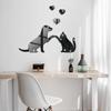 DIY Love Cat Dog Acrylic Mirror Wall Sticker Cartoon Paste Self-adhesive Living Room Bedroom Bathroom Decoration Wall Decor