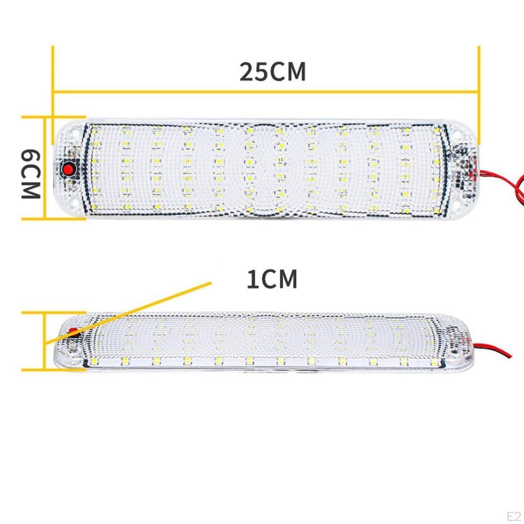 LED Interior Light Bar Ceiling Light, 72 LEDs, DC 12-80V Dome for Trailer