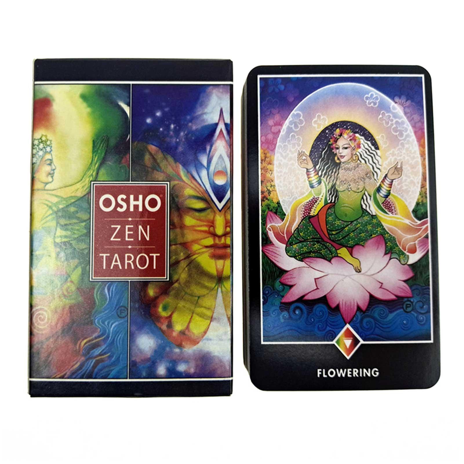 1 Schachtel Osho Zen Tarotkarte Begründungs-Tarotkarte Brettspielkarte, Ein 78-Karten-Deck Englische Visions-Wahrsage-Ausgabe Brettspiel