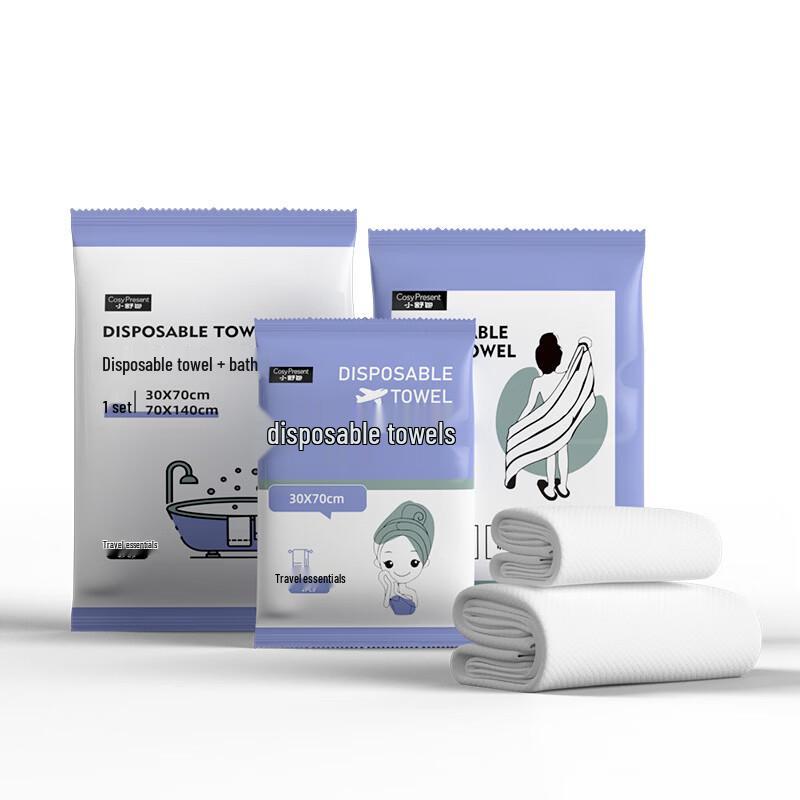 OEING Extra Thick Disposable Bath Towel (4 Pack)