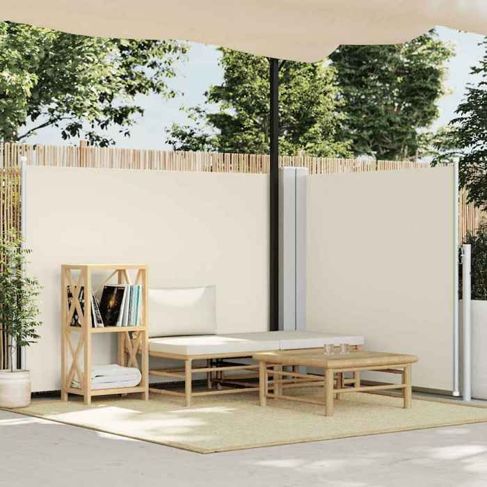 VidaXL Auvent latéral rétractable Crème 140 x 600 cm
