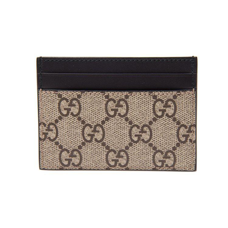 Gucci Kingsnake Print Card Holder Beige Men Wallets Tan 451277-K541N-8666