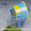 Battery-Free Outdoor Sports Toy Air Cannon for Kids, Handheld Powered Bubble Blower with Portable Maker Solution 10 Refills, Practical