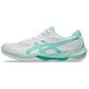 GEL ROCKET 12 Artificial Leather Comfortable Support Volleyball Shoes Unisex White Green 1073A080-104