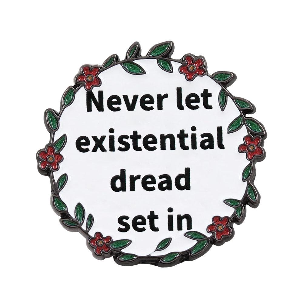 Beautiful Reasons Wreath Brooch: Inspirational Quotes Badge for Positivity