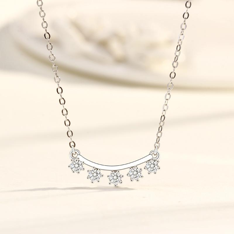 Smile Meteor Necklace Women'S Fashion Versatile Niche Exquisite Temperament Premium Diamond Pendant Gift Women Quality