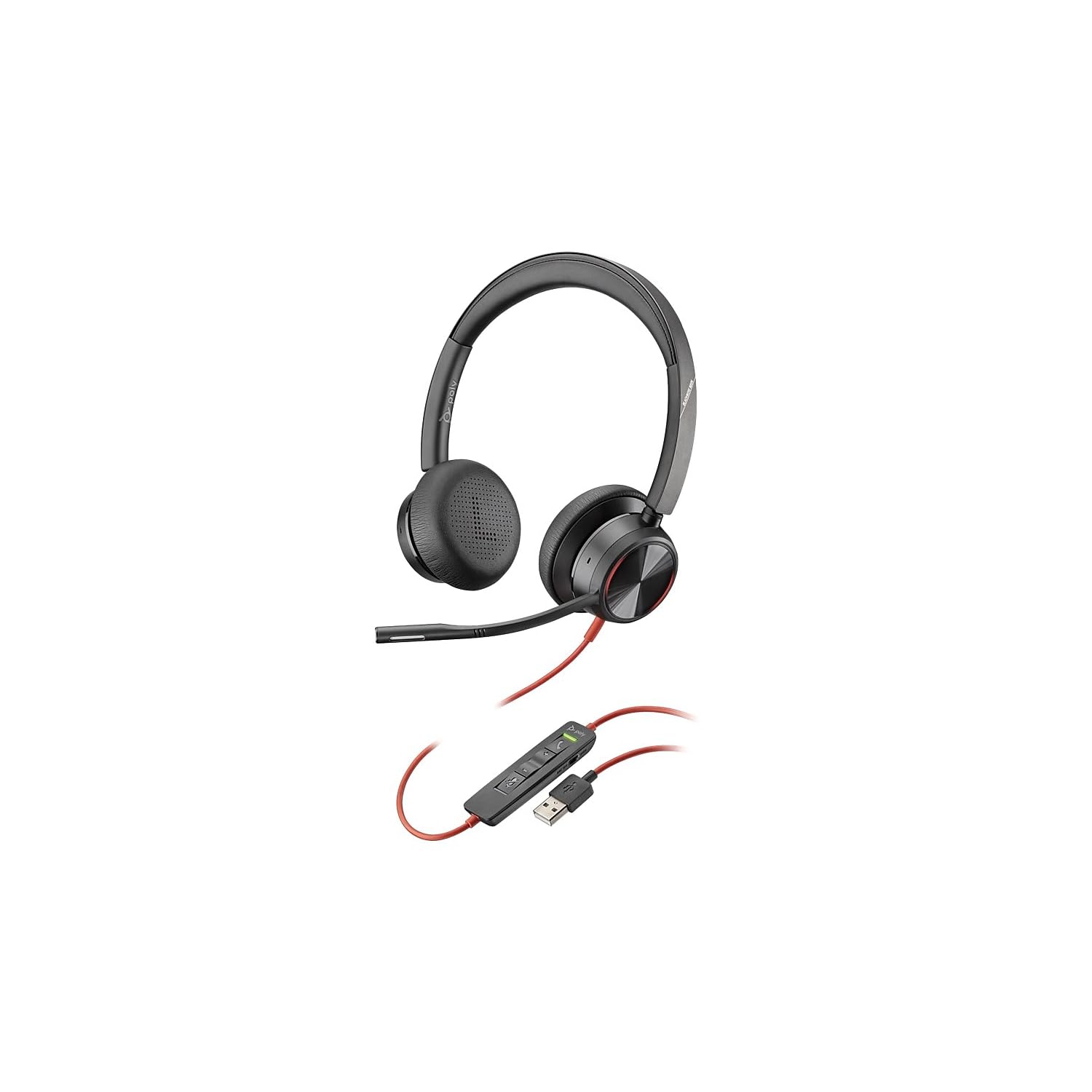 

Poly (old model) wired headset Blackwire 8225 USB-A connection for both ears noise cancelling
