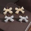 ZAKOL Romantic Bowknot Women Stud Earrings Full Paved Shiny Crystal Zircon Delicate Accessories Fashion Earring Zircon