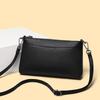 Frühling und Sommer neue schwarze Litschi-Muster weiches Leder Unterarmtasche vielseitige Schulter-Umhängetasche lässige Pendlertasche