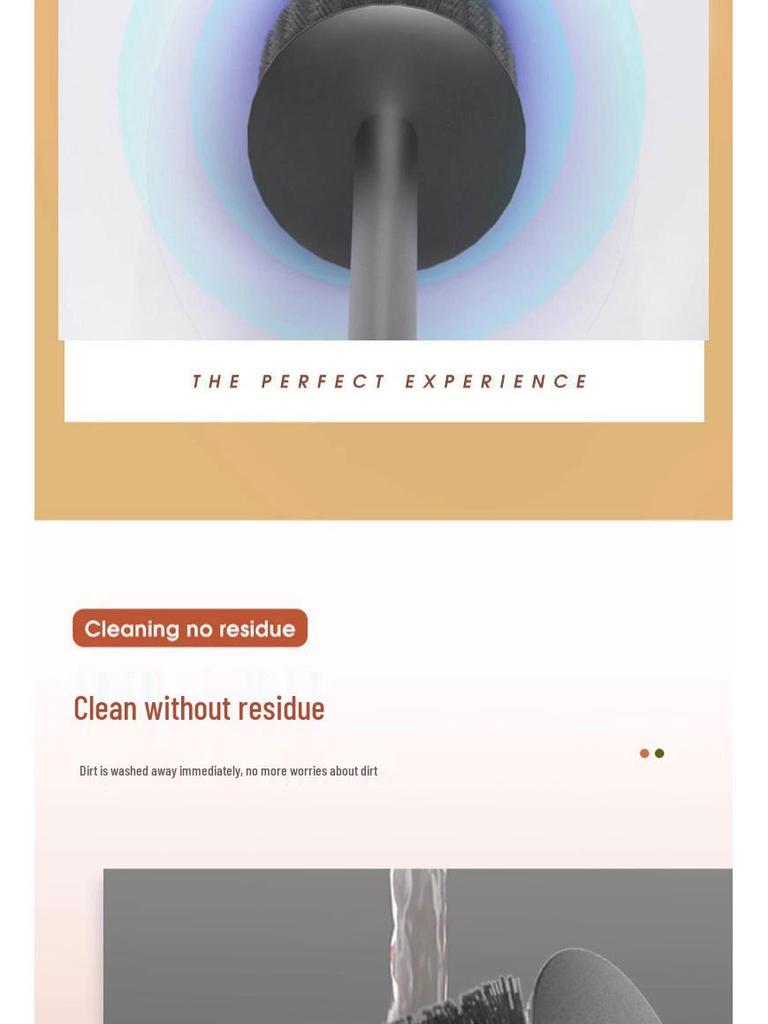 Space Aluminum Wall-Mounted Toilet Brush Set - No Dead Angle, Punch-Free Cleaning Solution