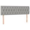 Exclusive House - LED Headboard Light Grey 160x7x78/88 Cm Fabric