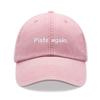 1pc Piste Again Printed Retro Style Washed Baseball Cap for Women,outdoor Leisure Distressed Sun Cap for Casual Wear,beach Party