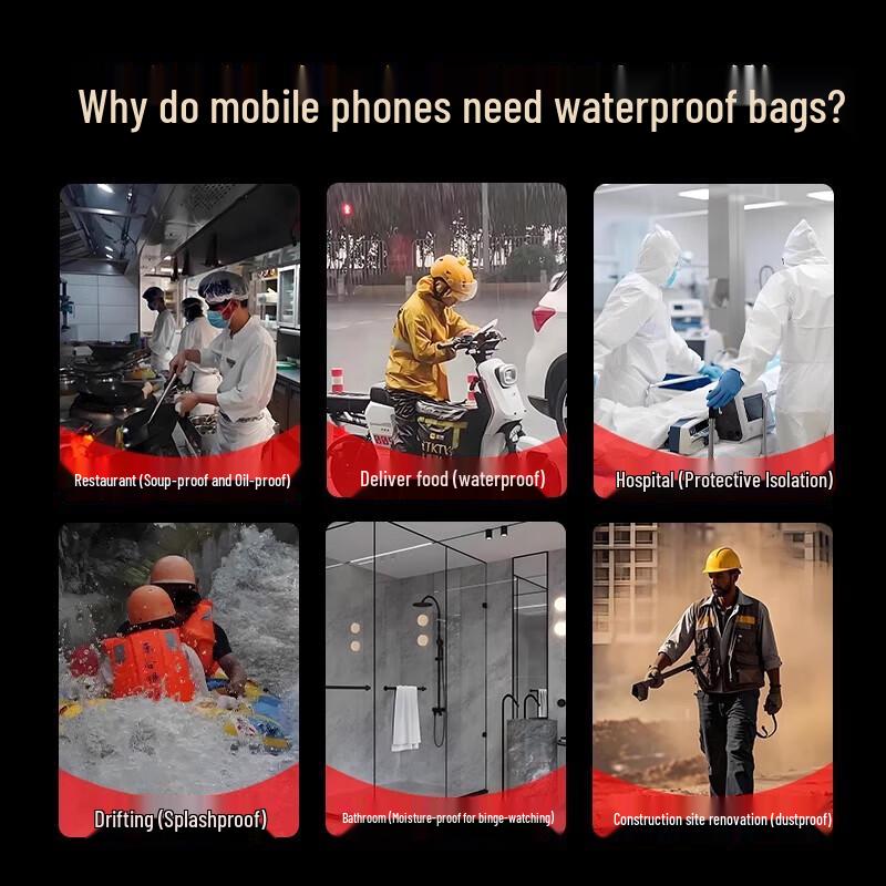 Disposable Touchscreen Phone Waterproof Pouch