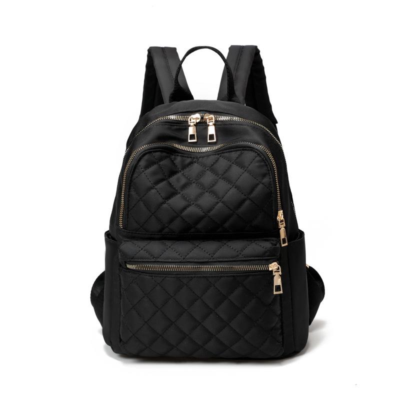 2024 Korean Style Women's Plaid Embroidered Travel Backpack