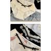 Women Sweet French Style Lace Solid Antibacterial Mid Waist Cotton Panties