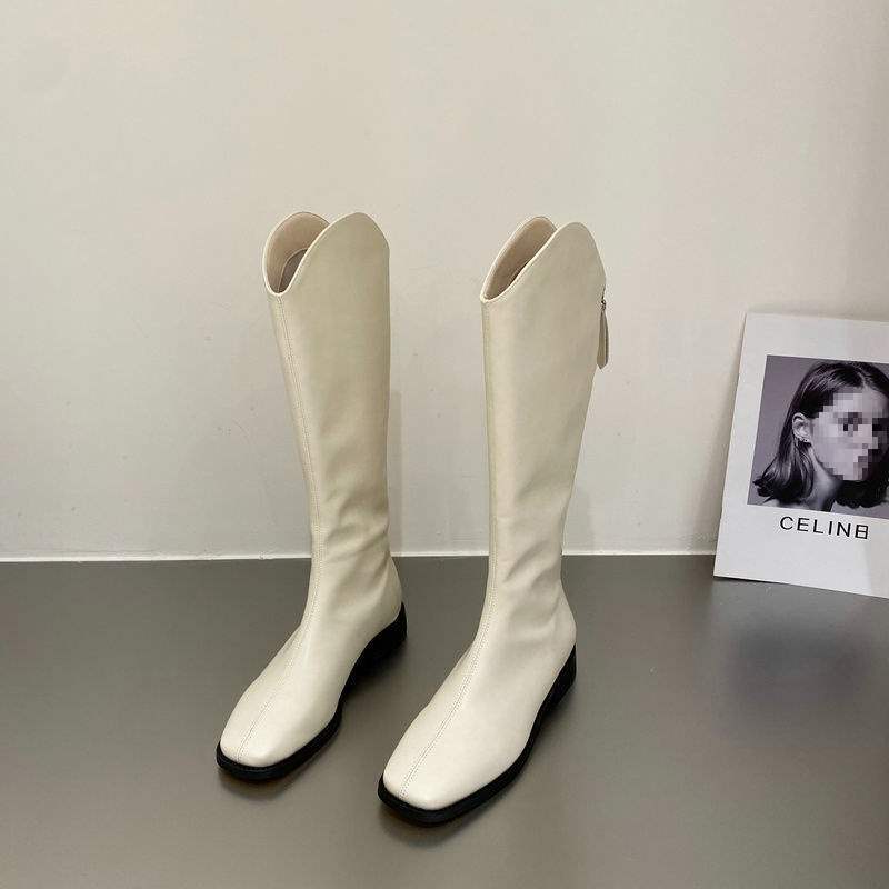 But knee boots autumn and winter new Martin boots high boots knight boots long boots women's long boots look thin and thin legs