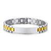 Fine Jewelry Bracelet Stainless Steel 18K Gold Plated Watch Band Link Chain Bracelet for Women Men