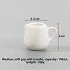 1 Stück Einzelstück Keramik Milchkännchen Behälter Weiße Farbe Keramik Tasse Krug Tischgeschirr Verwendung