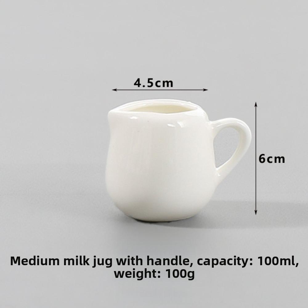 1 Stück Einzelstück Keramik Milchkännchen Behälter Weiße Farbe Keramik Tasse Krug Tischgeschirr Verwendung