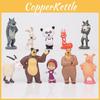 Adorable Masha And The Bear Action Figure Set Perfect For Cake Toppers And Playtime Fun