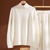 Women's High Neck Lambswool Base Layer: Warm, Thick Autumn/Winter Slimming Pullover Sweater