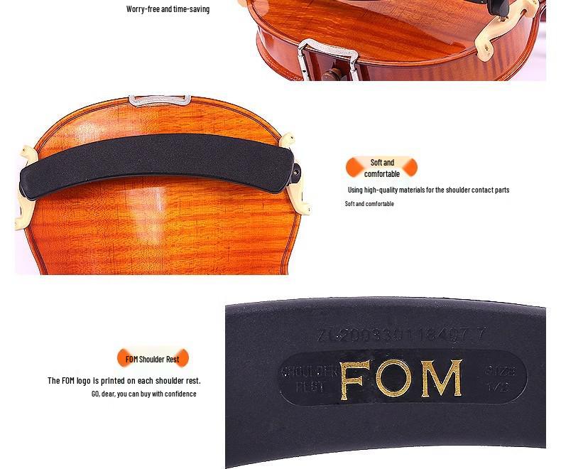 Verstellbare Violinenschulter- und Kinnhalterung mit Schwamm für alle Größen (1/8 bis 4/4) - Geeignet für Kinder und Erwachsene