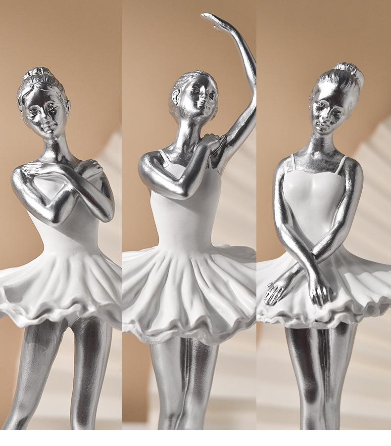 Ballet Dance Pose Resin Sculpture: Commemorative Figurine and Gift Decoration